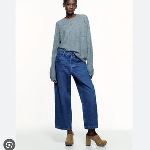 Zara ZW THE MID-LENGTH CULOTTE JEANS, Size 36
